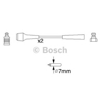 Фото Комплект проводов зажигания BOSCH 0986356827