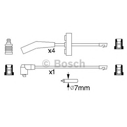 Foto Zündleitungssatz BOSCH 0986356835