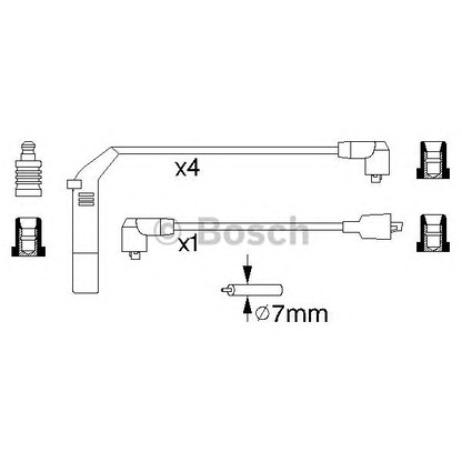 Foto Zündleitungssatz BOSCH 0986356838