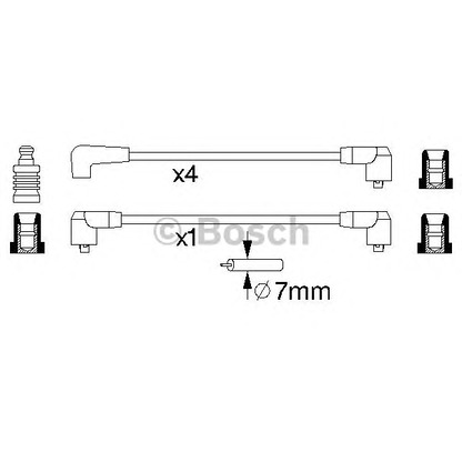 Foto Zündleitungssatz BOSCH 0986356844