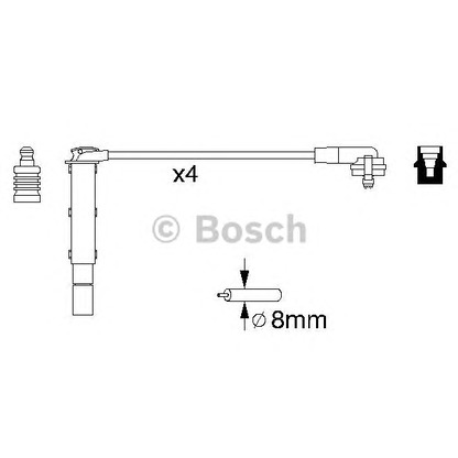 Photo Ignition Cable Kit BOSCH 0986356849