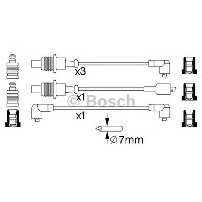 Foto Zündleitungssatz BOSCH 0986356851