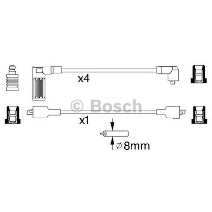Photo Ignition Cable Kit BOSCH 0986356857