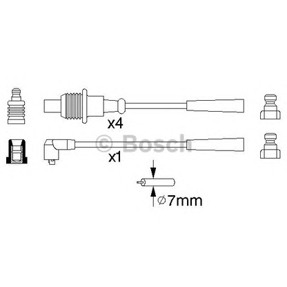 Photo Kit de câbles d'allumage BOSCH 0986356863