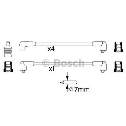 Zdjęcie Zestaw przewodów zapłonowych BOSCH 0986356865