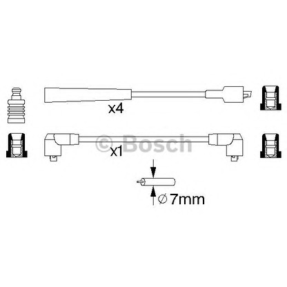 Photo Ignition Cable Kit BOSCH 0986356869