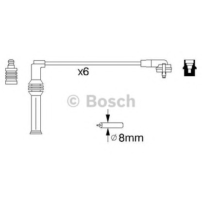 Фото Комплект проводов зажигания BOSCH 0986356870