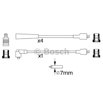 Photo Kit de câbles d'allumage BOSCH 0986356875