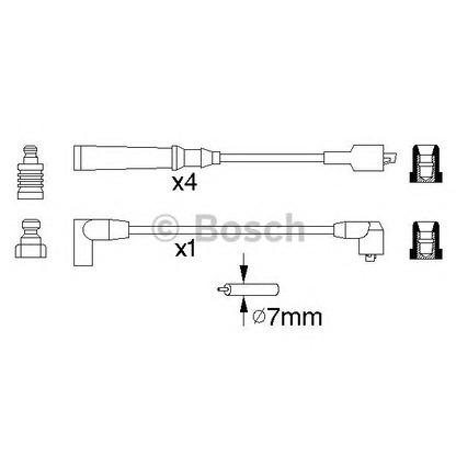 Photo Ignition Cable Kit BOSCH 0986356890