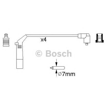 Photo Ignition Cable Kit BOSCH 0986356898