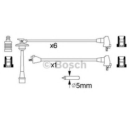 Zdjęcie Zestaw przewodów zapłonowych BOSCH 0986356924