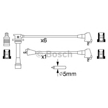 Фото Комплект проводов зажигания BOSCH 0986356926