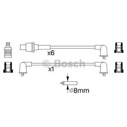 Foto Zündleitungssatz BOSCH 0986356927