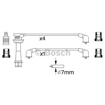 Zdjęcie Zestaw przewodów zapłonowych BOSCH 0986356929