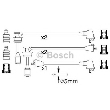 Foto Zündleitungssatz BOSCH 0986356934