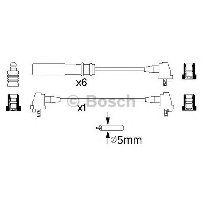 Photo Ignition Cable Kit BOSCH 0986356937