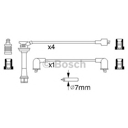 Фото Комплект проводов зажигания BOSCH 0986356939