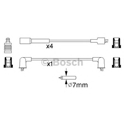 Foto Zündleitungssatz BOSCH 0986356941