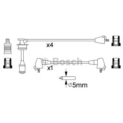 Photo Kit de câbles d'allumage BOSCH 0986356945