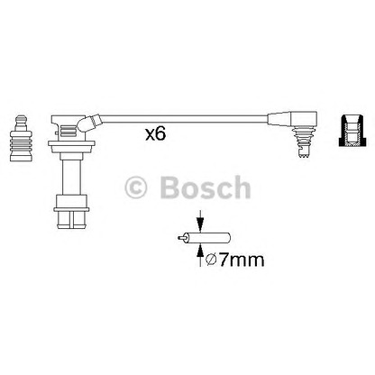 Фото Комплект проводов зажигания BOSCH 0986356947