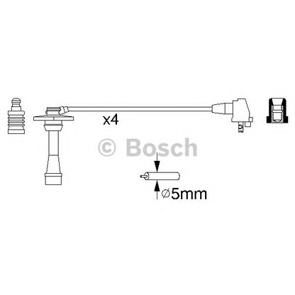 Photo Ignition Cable Kit BOSCH 0986356957