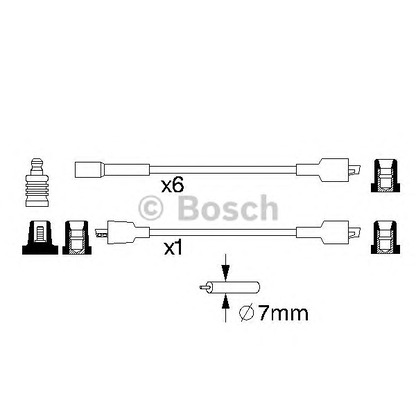 Zdjęcie Zestaw przewodów zapłonowych BOSCH 0986357011