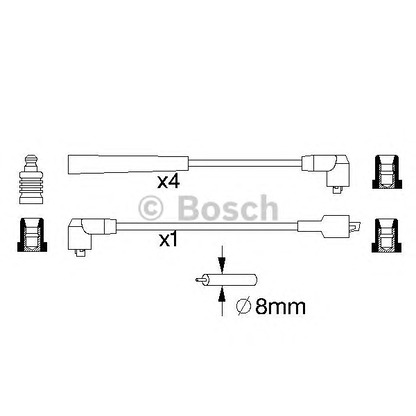 Foto Zündleitung BOSCH 0986357012