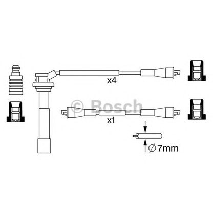 Zdjęcie Zestaw przewodów zapłonowych BOSCH 0986357053