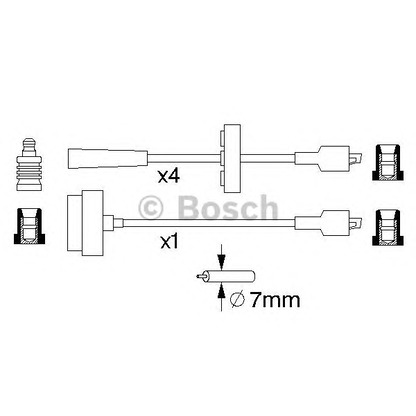 Photo Kit de câbles d'allumage BOSCH 0986357077