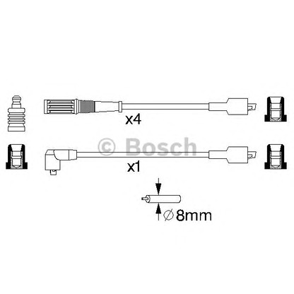 Foto Juego de cables de encendido BOSCH 0986357113