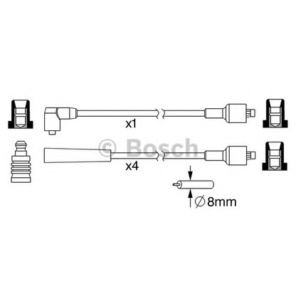 Photo Kit de câbles d'allumage BOSCH 0986357114