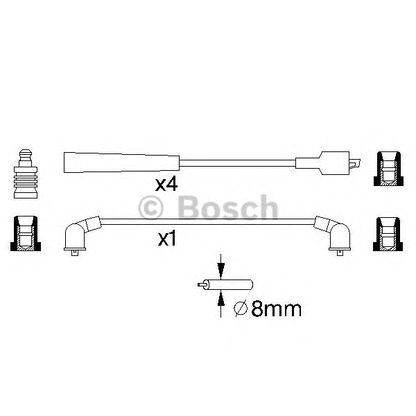 Photo Ignition Cable Kit BOSCH 0986357129