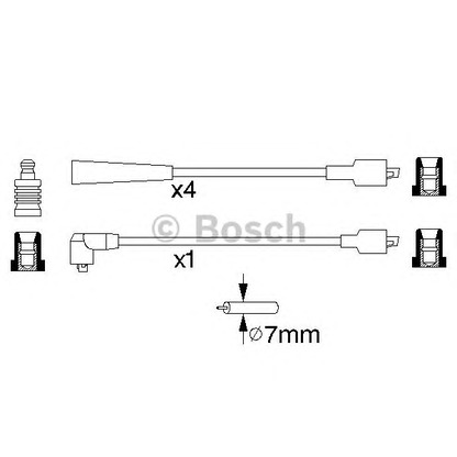 Zdjęcie Zestaw przewodów zapłonowych BOSCH 0986357131