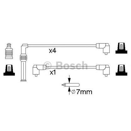 Zdjęcie Zestaw przewodów zapłonowych BOSCH 0986357139