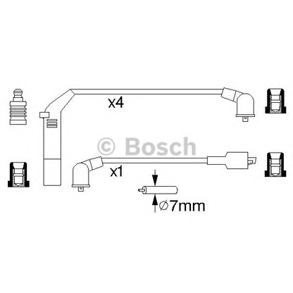 Foto Zündleitungssatz BOSCH 0986357142