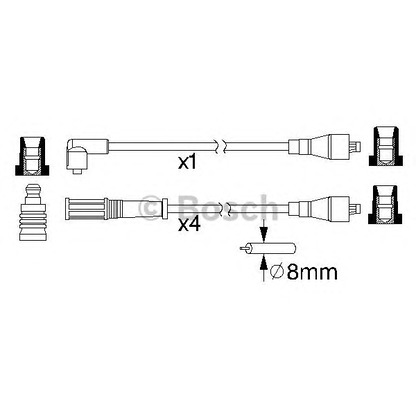 Foto Zündleitungssatz BOSCH 0986357146