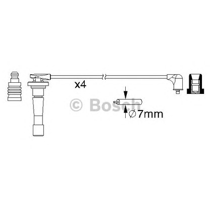 Foto Zündleitungssatz BOSCH 0986357150