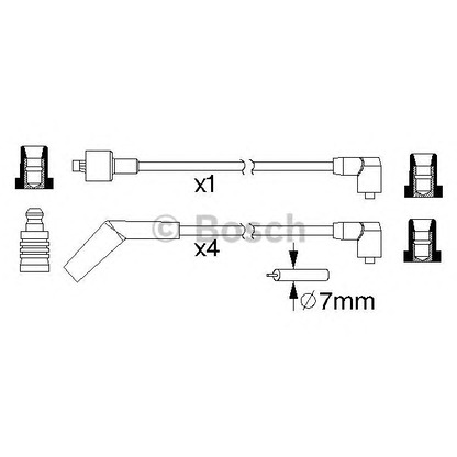 Foto Zündleitungssatz BOSCH 0986357152