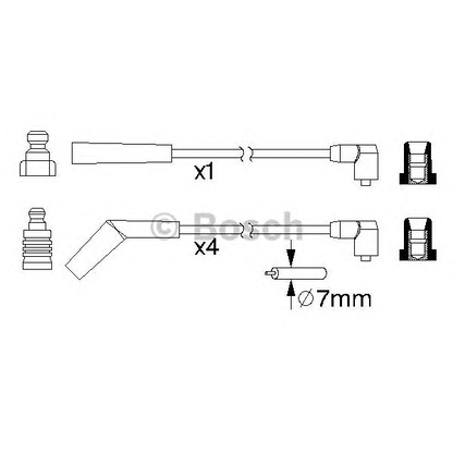 Photo Ignition Cable Kit BOSCH 0986357153