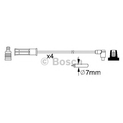 Фото Комплект проводов зажигания BOSCH 0986357158