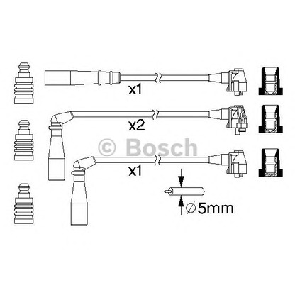 Zdjęcie Zestaw przewodów zapłonowych BOSCH 0986357171