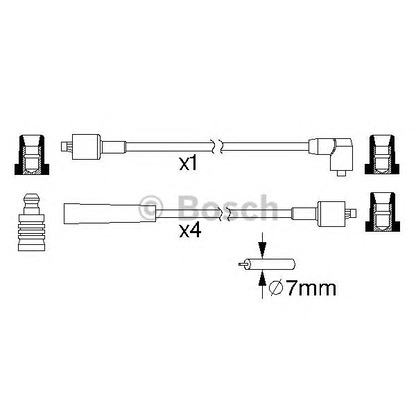 Фото Комплект проводов зажигания BOSCH 0986357172