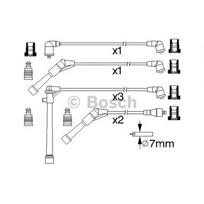 Фото Комплект проводов зажигания BOSCH 0986357174