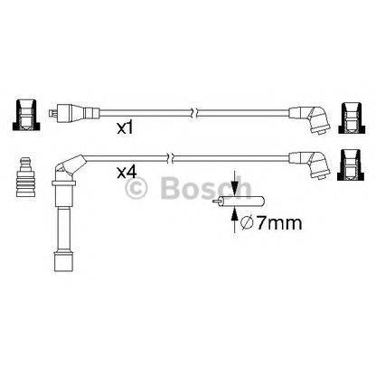 Фото Комплект проводов зажигания BOSCH 0986357179