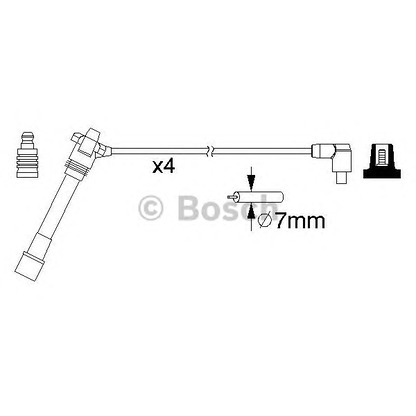 Foto Zündleitungssatz BOSCH 0986357181