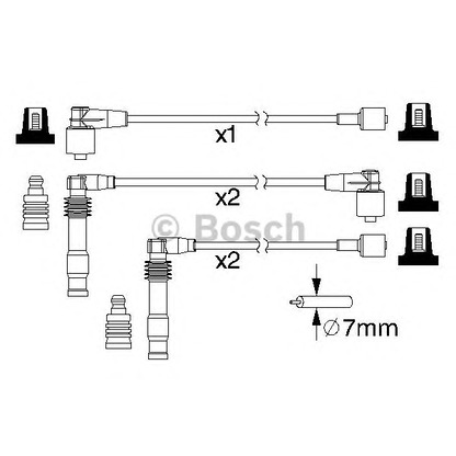 Photo Ignition Cable Kit BOSCH 0986357189
