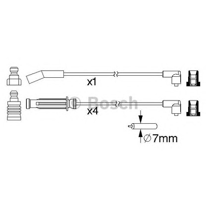 Zdjęcie Zestaw przewodów zapłonowych BOSCH 0986357212