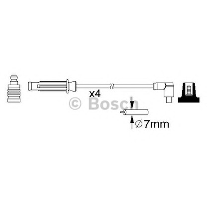 Фото Комплект проводов зажигания BOSCH 0986357213