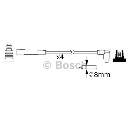 Zdjęcie Zestaw przewodów zapłonowych BOSCH 0986357221