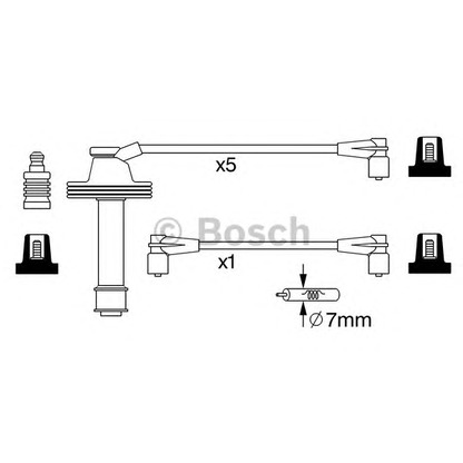 Photo Ignition Cable Kit BOSCH 0986357232